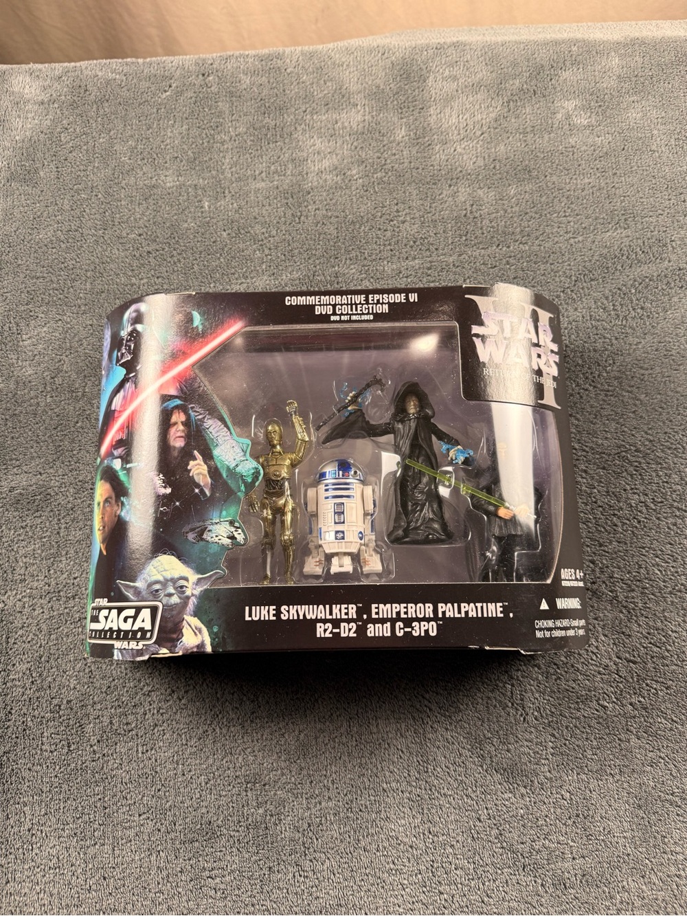 Star Wars Action Figure Set with Black, Gold, White, Blue Details